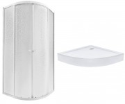 Кабіна з піддоном 90х90 см QTAP PRESTO PREWHI1099AP5SET