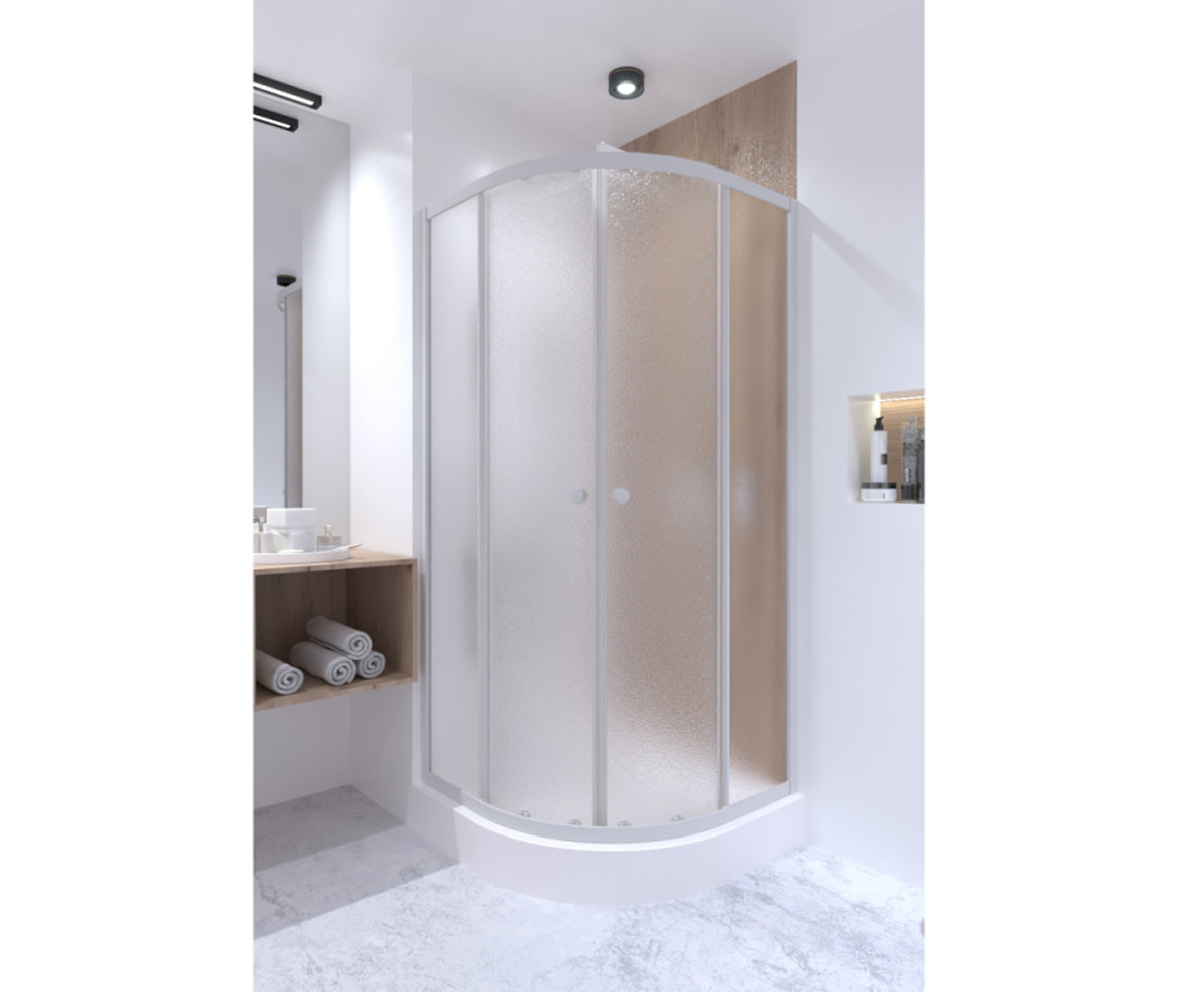 Угловая кабинка с поддоном 90х90 см  PRESTO PREWHI1099AP5UNIA309915:Фото 2