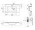 Врезной умывальник 81 см  ALBATROSS QT01119080HW:Чертеж 