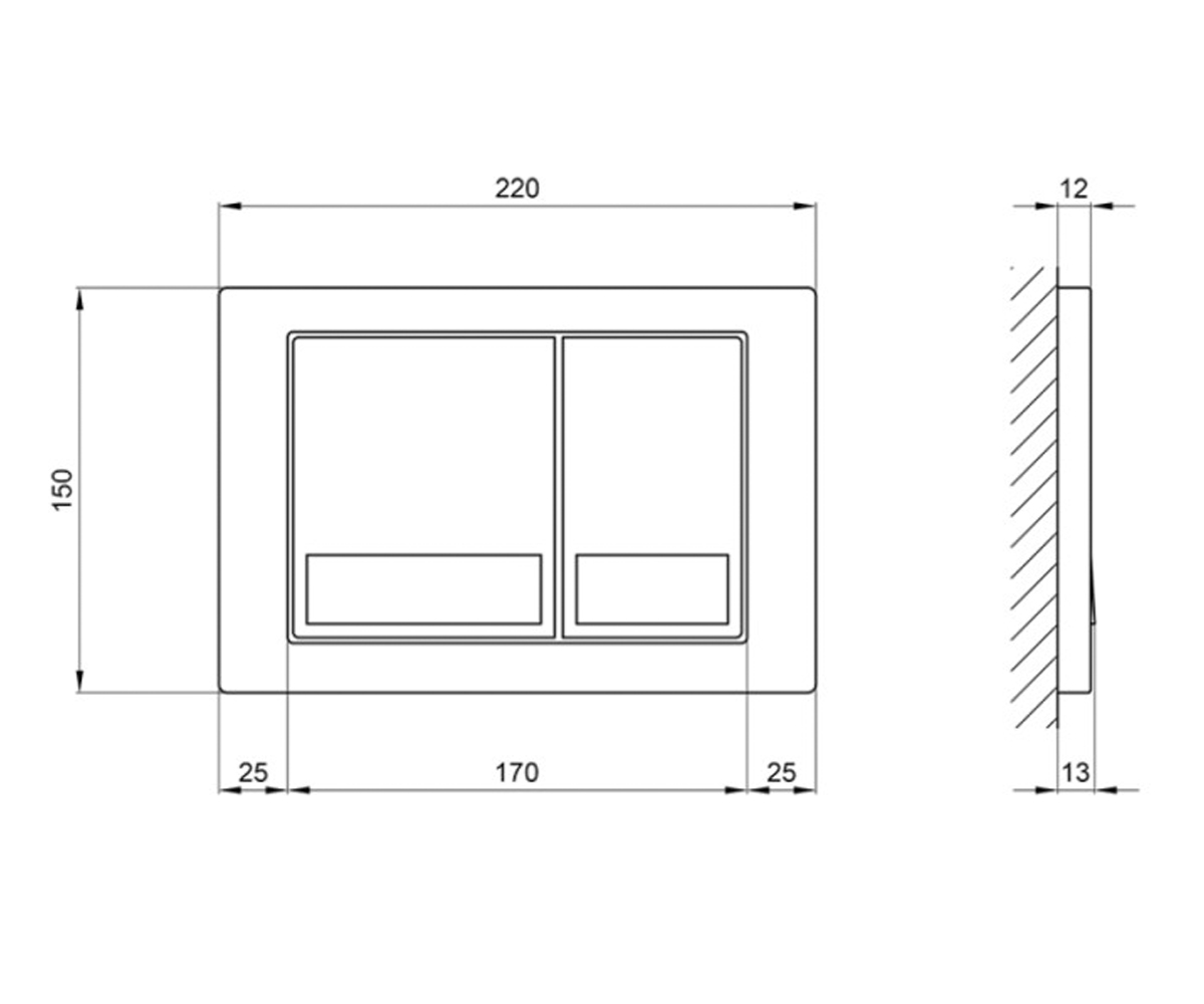 Двойная клавиша  NEST QT0111M06028CRM:Чертеж 