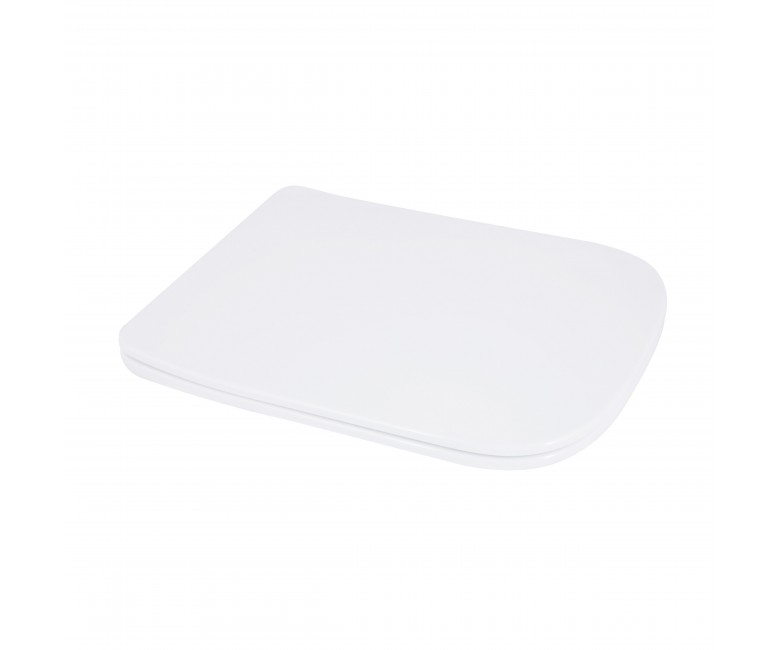 Сидіння для унітаза підлогового (Aries) 445×360×30 мм, White, з мікроліфтом Slim Duroplast, Quick Release QT03228302W3 Qtap QTAP  QT03228302W3 QT03228302W3