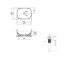 Комплект Qtap Cardinal: раковина накладная 500×380×140 мм, White, овальная + донный клапан Pop-up PU02  QT04116302W48464:Чертеж 