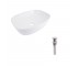 Комплект Qtap Cardinal: Раковина накладна 500×380×140 мм, White, овальна + Донний клапан Pop-up PU02 QTAP  QT04116302W48464 QT04116302W48464