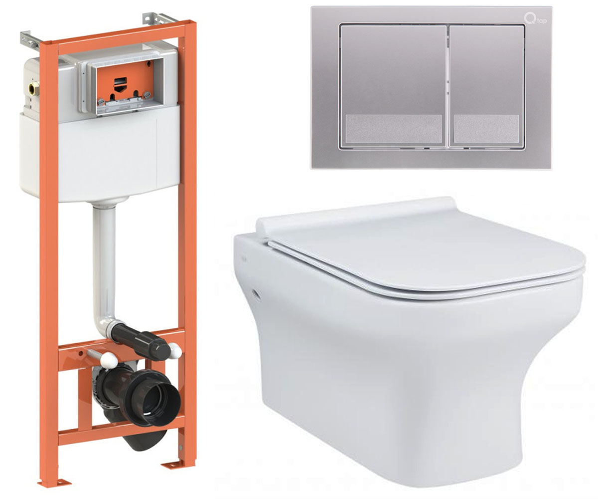 Туалет 4-в-1 QTAP CARDINAL QT0433C660HW0133M425M06029SAT QT0433C660HW0133M425M06029SAT
