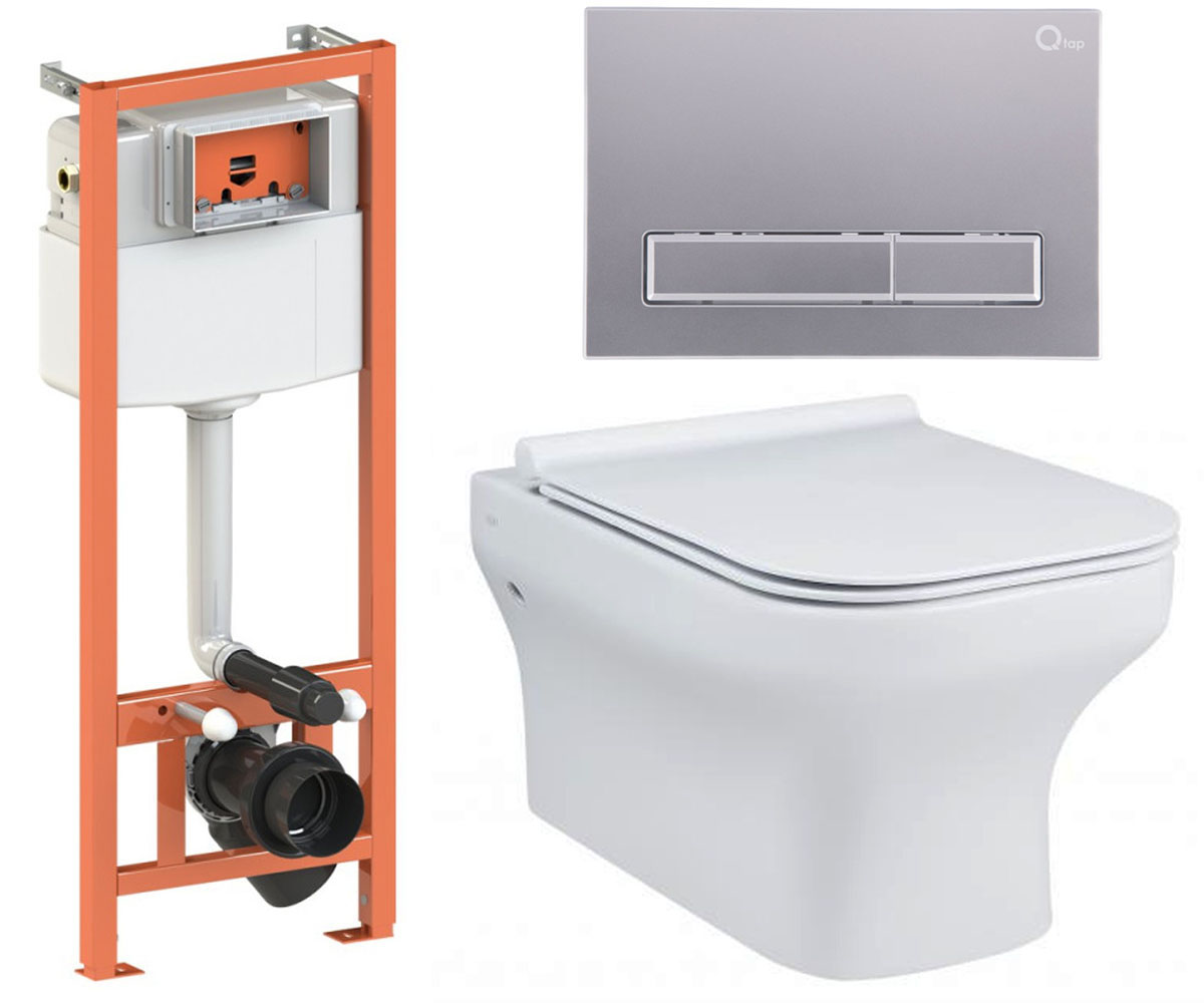 Туалет 4-в-1 QTAP CARDINAL QT0433C660HW0133M425M08382SAT QT0433C660HW0133M425M08382SAT