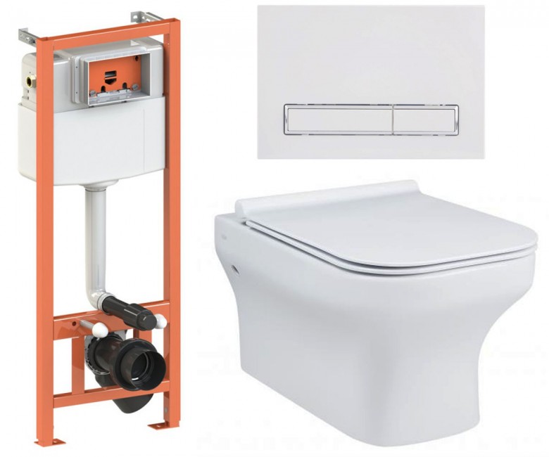 Унітаз з інсталяцією 4 в 1 QTAP CARDINAL QT0433C660HW0133M425M08V1384W QT0433C660HW0133M425M08V1384W