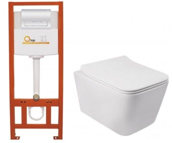 Унитаз с инсталляцией 4 в 1 CROW QT05335170W0133M425M08381CRM