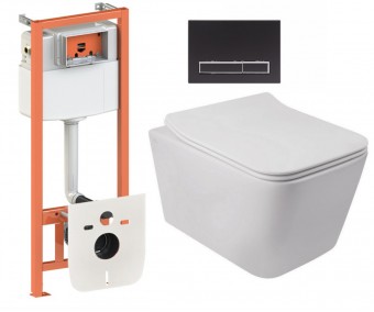 Унитаз с инсталляцией 4 в 1 CROW QT05335170W0133M425M08V1091MB