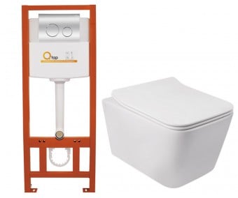 Унитаз с инсталляцией 4 в 1 CROW QT05335170W0133M425M11112CRM