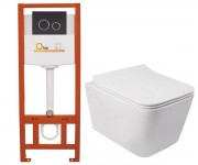 Унітаз з інсталяцією 4-в-1 QTAP CROW QT05335170W0133M425M11V1146MB