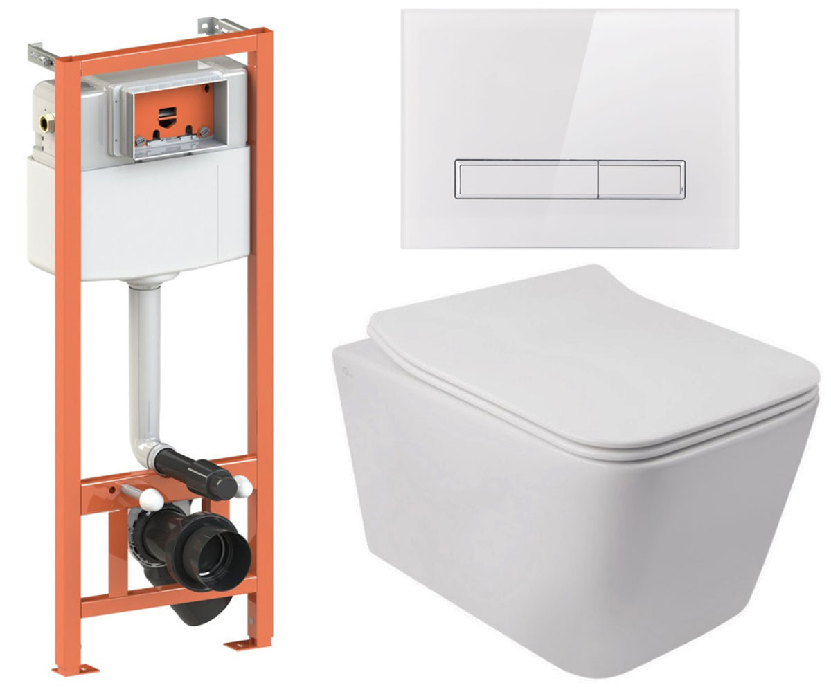 Туалет 4-в-1 QTAP CROW QT05335170W0133M425V1105GW QT05335170W0133M425V1105GW