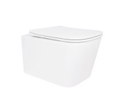 Унітаз підвісний Crow Rimless 485х340х330 мм, White, з сидінням Slim Duroplast/ Soft-close/ Quick Release QT05335171RW Qtap QTAP  QT05335171RW