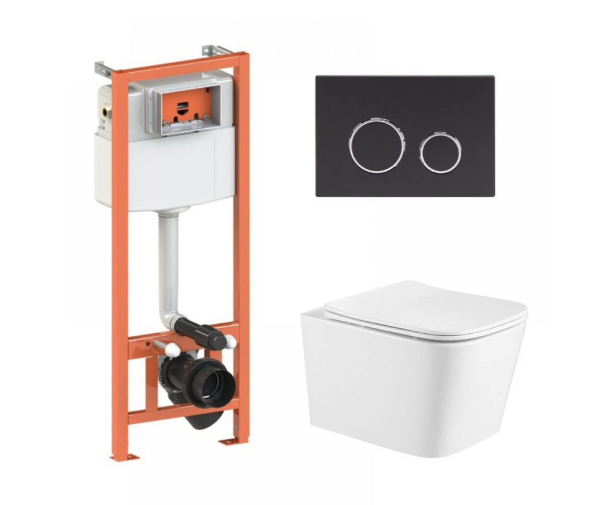 Унітаз з інсталяцією QTAP CROW ULTRA QUIET QT05335171W45128 QT05335171W45128