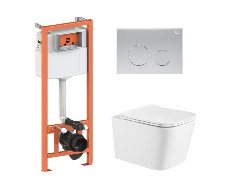 Унітаз з інсталяцією QTAP CROW ULTRA QUIET QT05335171W45130 QT05335171W45130