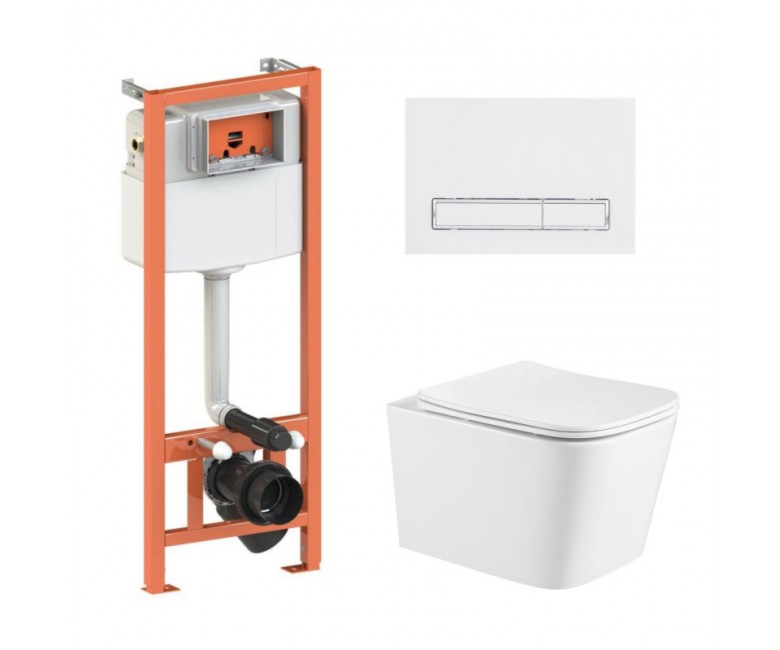 Унітаз з інсталяцією QTAP CROW ULTRA QUIET QT05335171W45133 QT05335171W45133