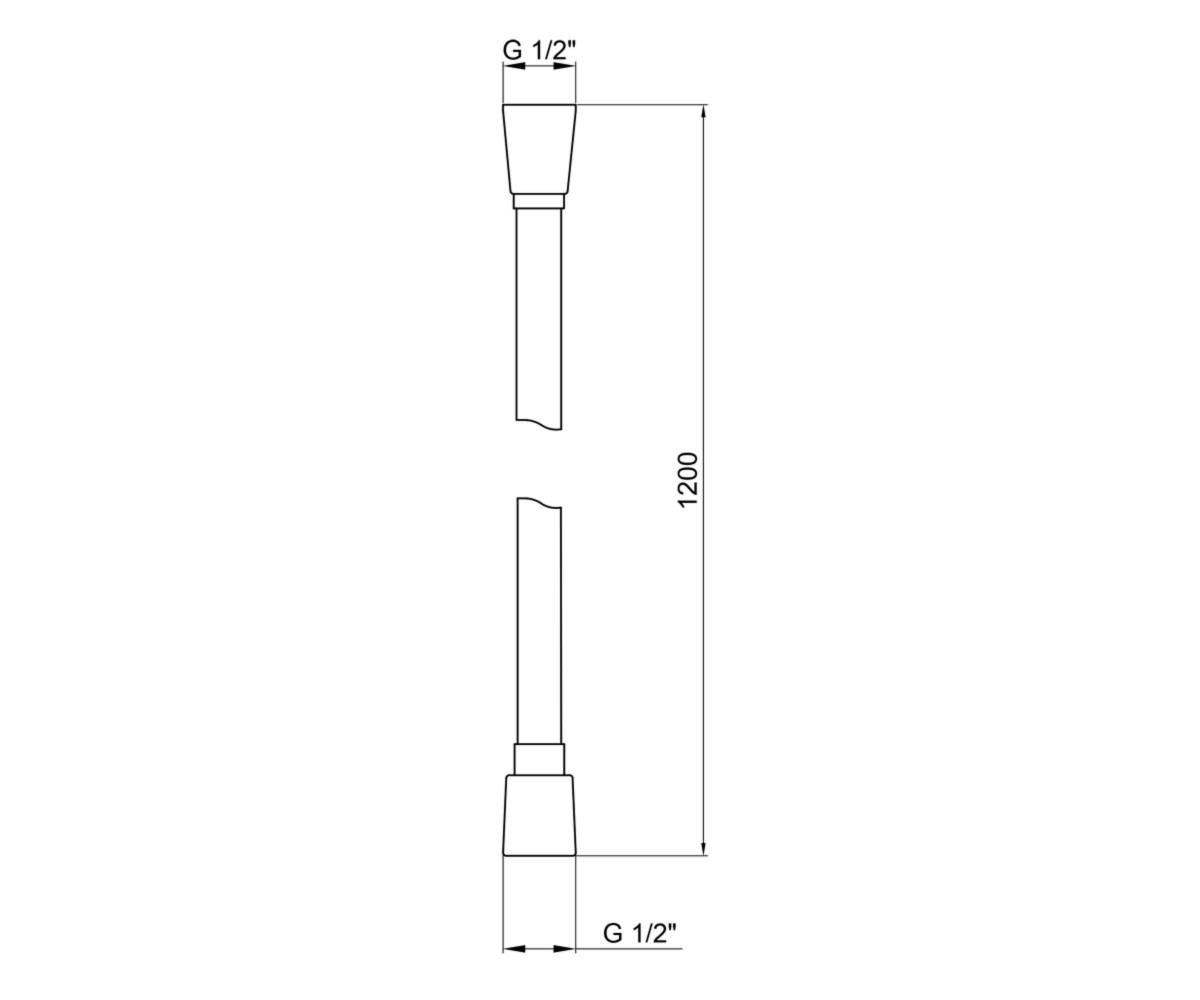 Шланг для ручного душа комплект  HADICE QT054BL4307347674:Чертеж 