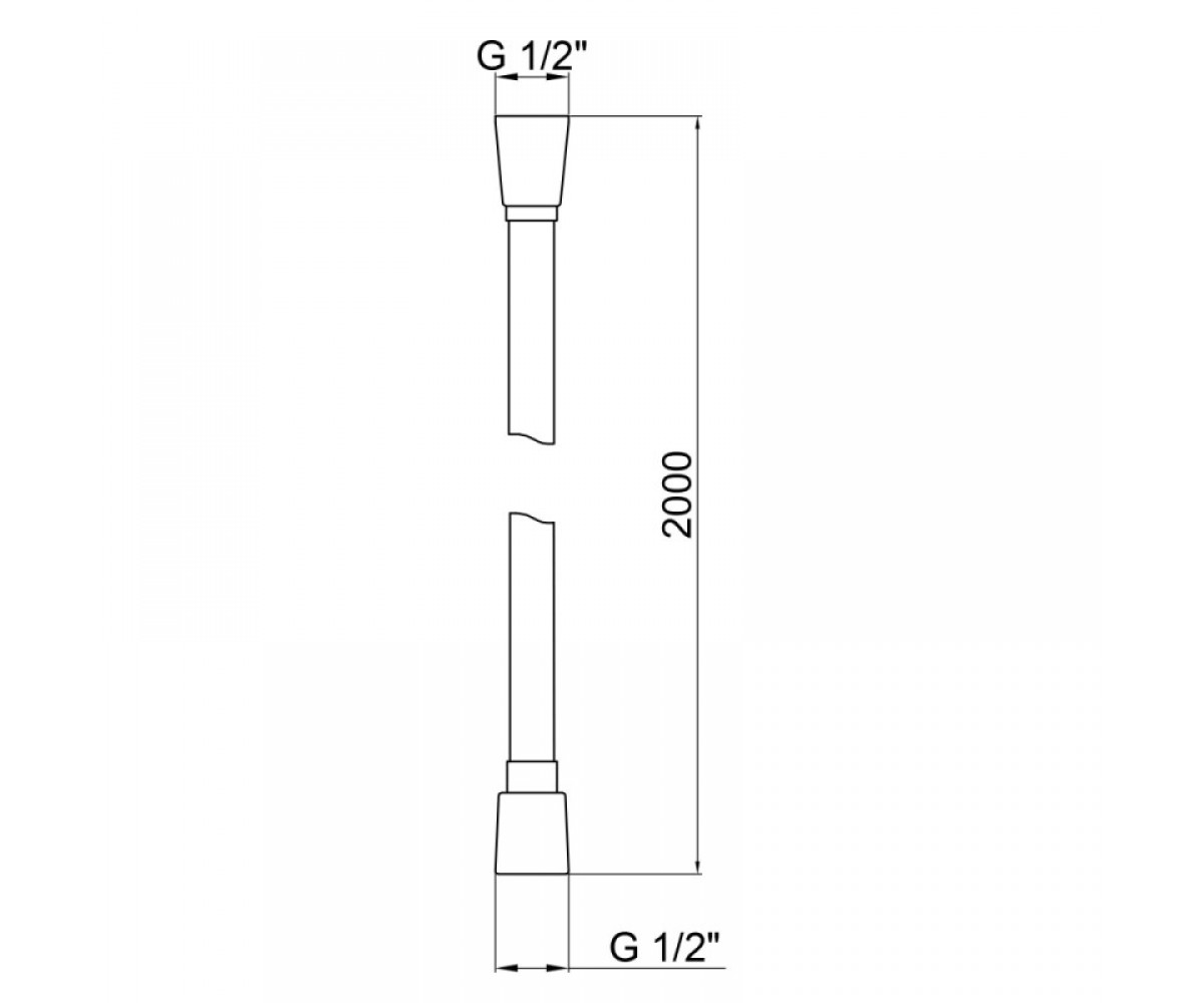 Шланг душевой  HADICE QT054BL43075:Чертеж 