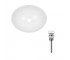 Комплект Qtap Dove: Раковина накладна овальна 410x335x145 мм White + Донний клапан PU02 QTAP  QT06113078WN47308 QT06113078WN47308