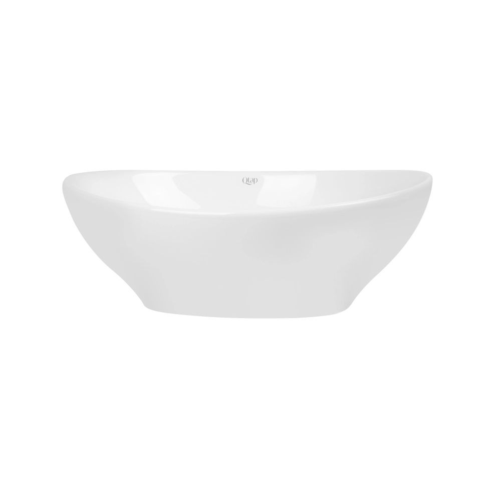 Комплект Qtap Dove: раковина накладная овальная 410x335x145 мм White + донный клапан PU02  QT06113078WN47308:Фото 3