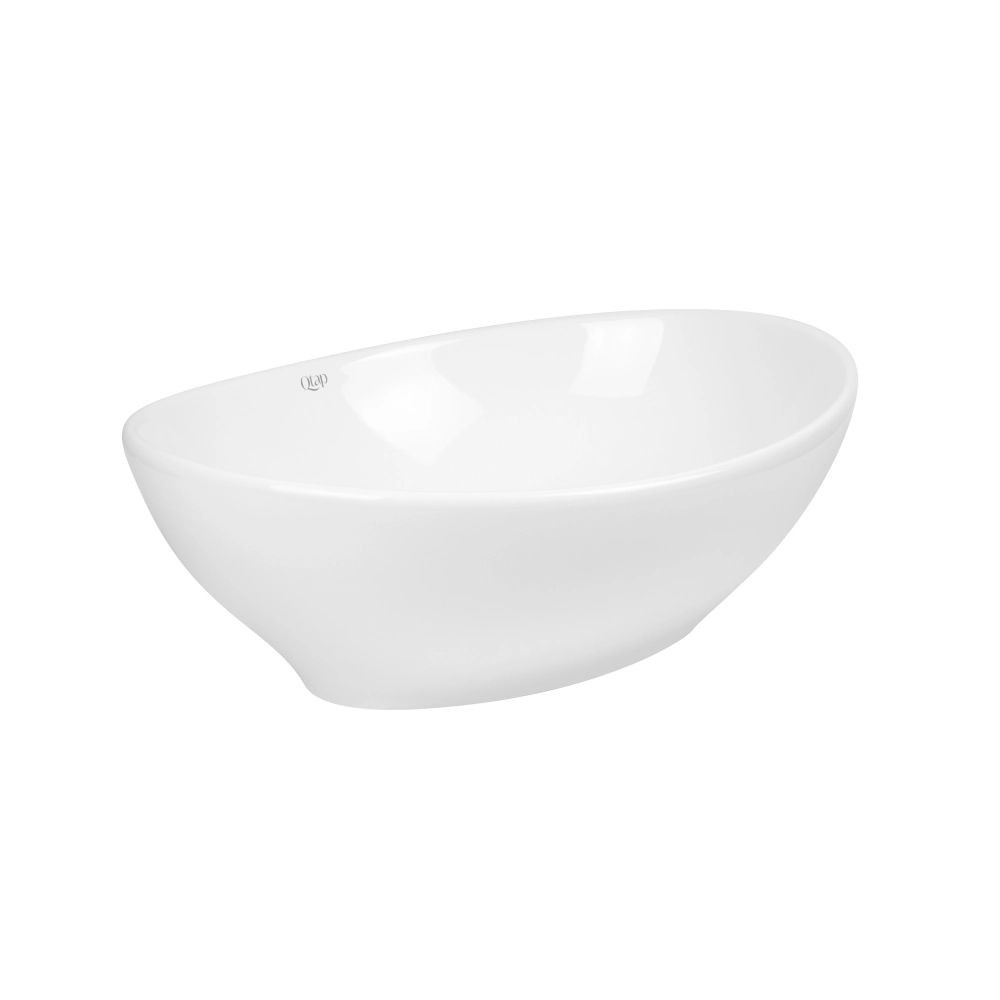 Комплект Qtap Dove: раковина накладная овальная 410x335x145 мм White + донный клапан PU02  QT06113078WN47308:Фото 4