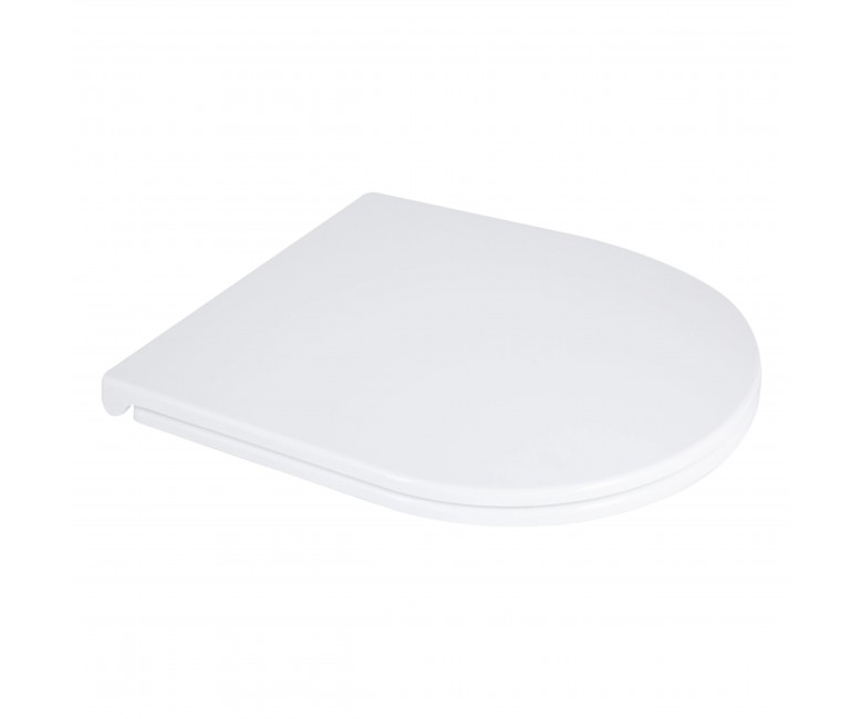 Сидіння для унітаза підлогового (Dove) 425×363×30 мм, White, з мікроліфтом, Slim Duroplast, Quick Release QT06228380BW3 Qtap QTAP  QT06228380BW3 QT06228380BW3