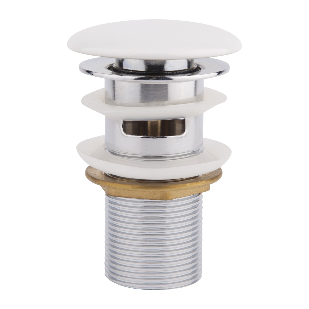 Донний клапан для раковини Qtap F0081 70х70х110 мм White з переливом QTAP  QT066F0081W QT066F0081W