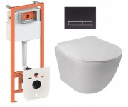 Унитаз с инсталляцией 4 в 1 QTAP JAY QT07335176W0133M425M08V1091MB