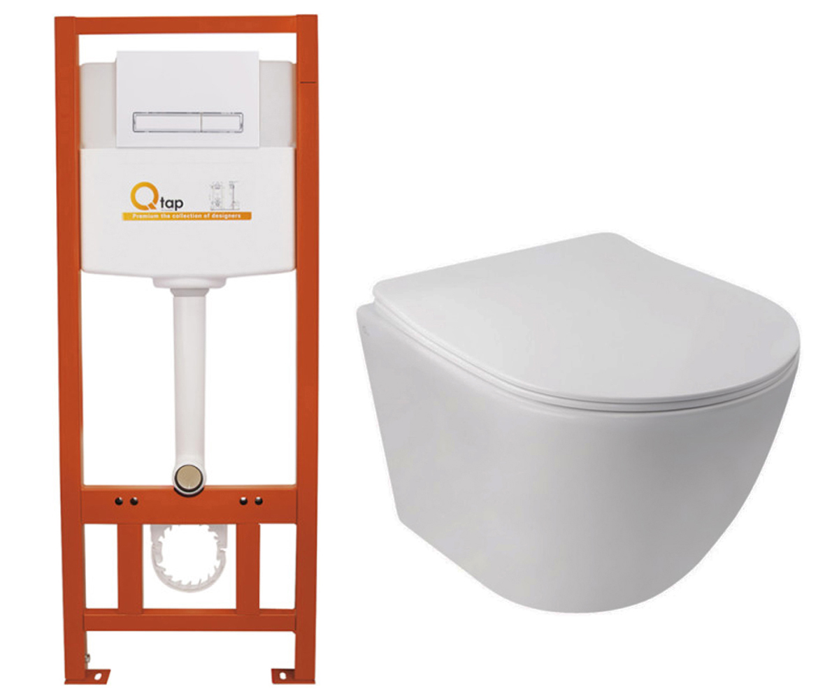 Унітаз з інсталяцією 4-в-1 QTAP JAY QT07335176W0133M425M08V1384W QT07335176W0133M425M08V1384W