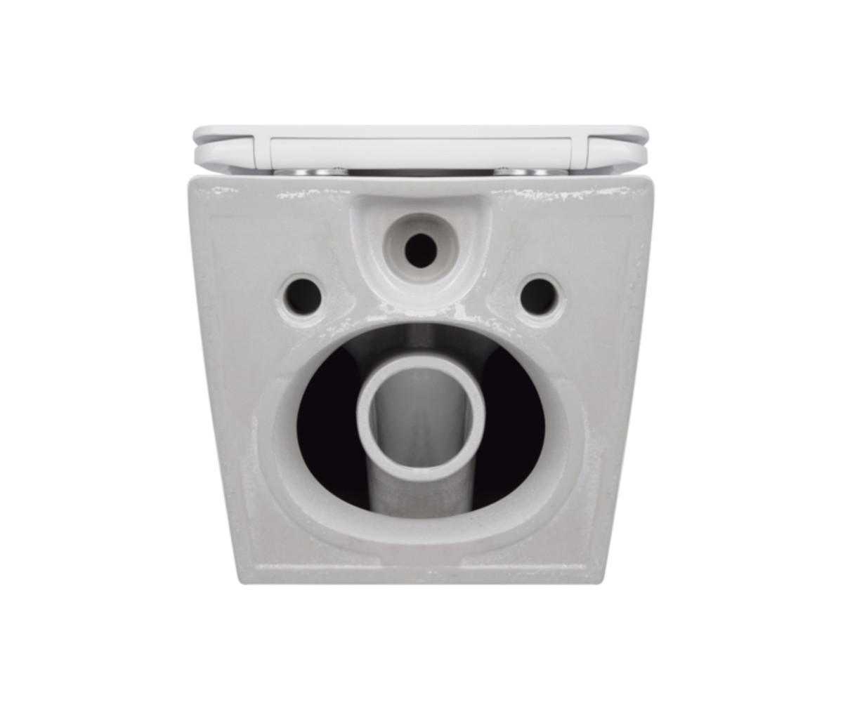 Унитаз подвесной Jay Rimless 485×360×320 мм, White, с сиденьем Slim Duroplast/ Soft-close/ Quick Relase QT07335177RW Qtap  QT073