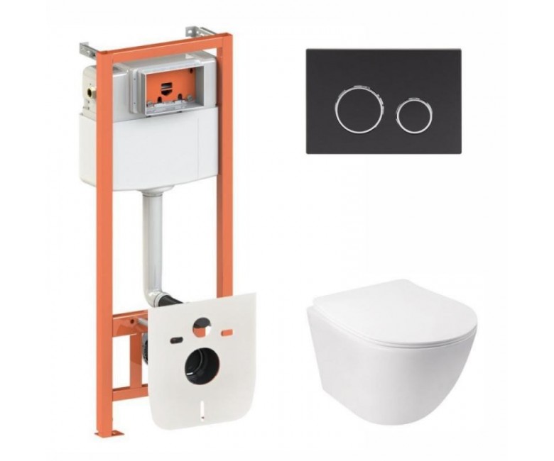 Унітаз з інсталяцією QTAP JAY ULTRA QUIET QT07335177W45136 QT07335177W45136