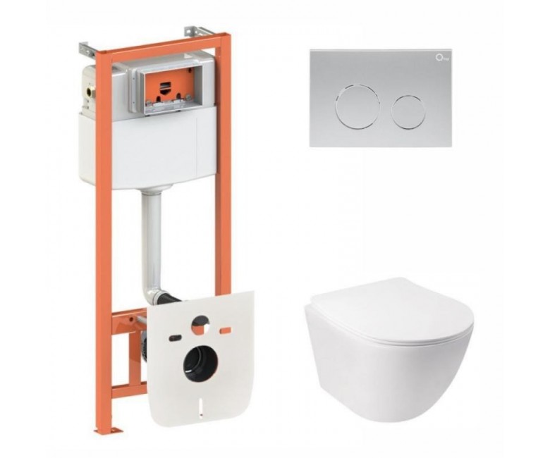 Унітаз з інсталяцією QTAP JAY ULTRA QUIET QT07335177W45138 QT07335177W45138