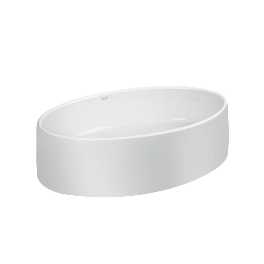 Комплект Qtap Kolibri: раковина накладная овальная 500x360x140 мм White + донный клапан PU02  QT10113054WN47311:Фото 4
