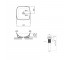 Комплект Qtap Kolibri: раковина накладная 400x400x140 мм, White, квадратная + донный клапан Pop-up PU02  QT10116303W48466:Чертеж