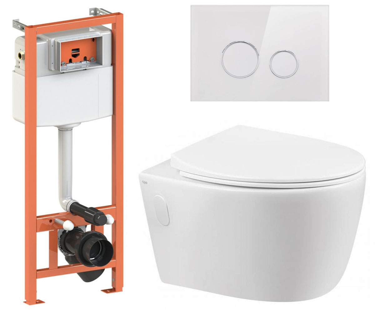 Туалет 4-в-1 QTAP LEO QT11331002ERW0133M425V1164GW QT11331002ERW0133M425V1164GW