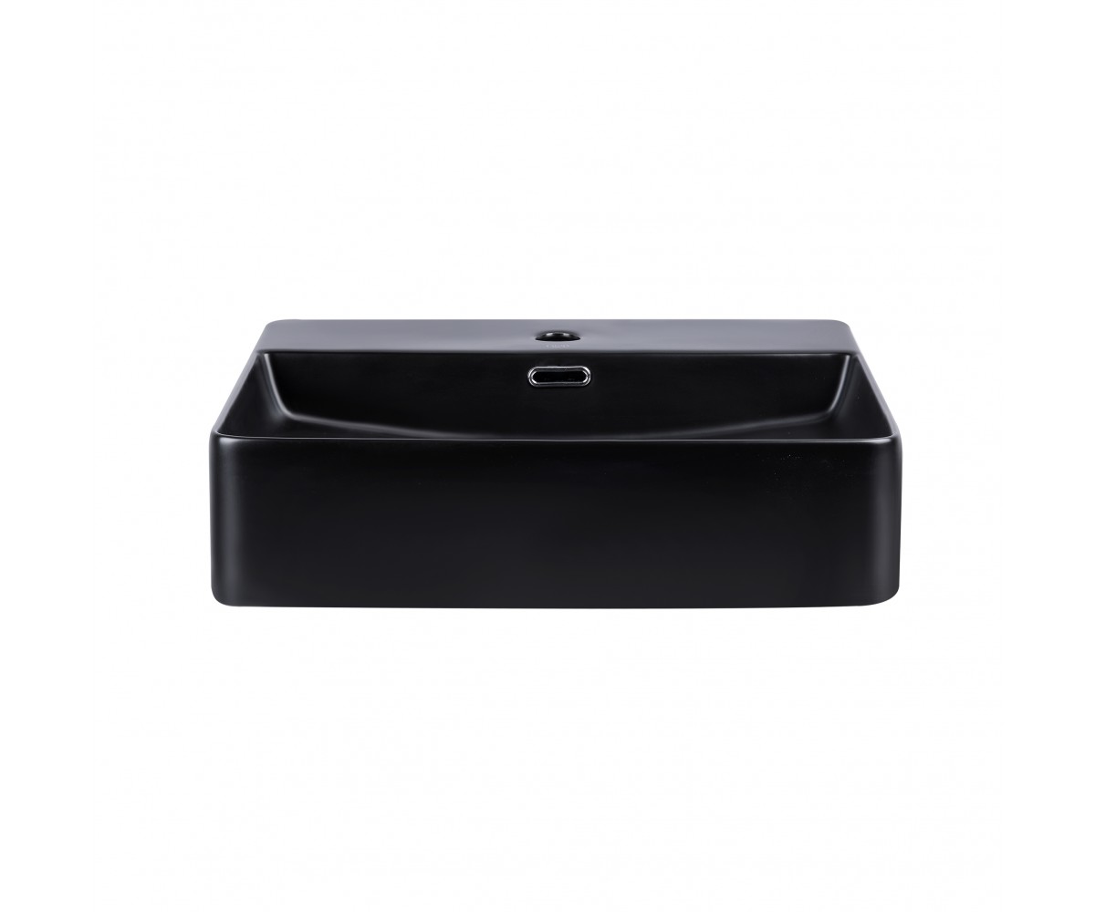 Раковина Qtap Nando LT 500х420х130 Matt black QT12116146AMB  QT12112173SMBMBN:Фото 2