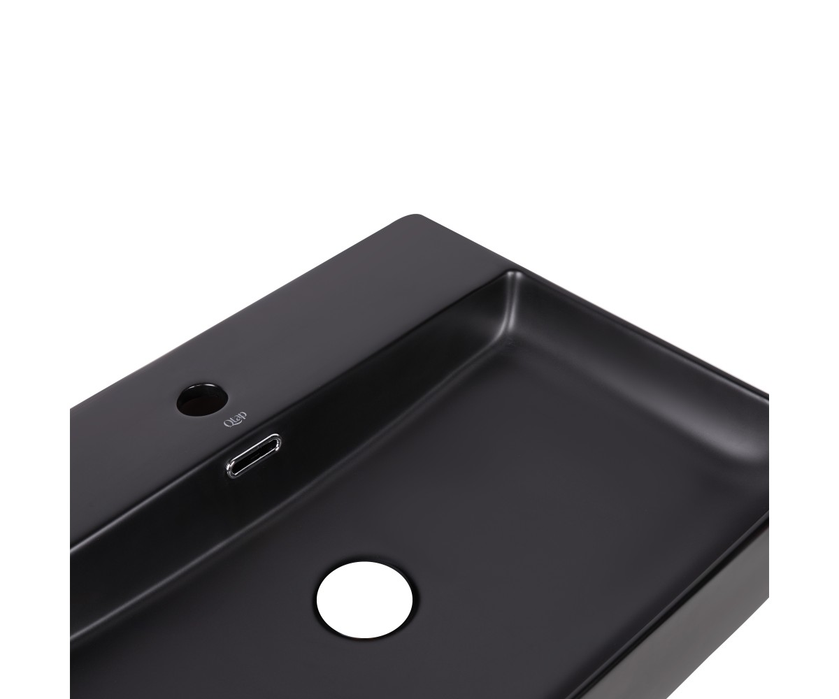 Раковина Qtap Nando LT 500х420х130 Matt black QT12116146AMB  QT12112173SMBMBN:Фото 4