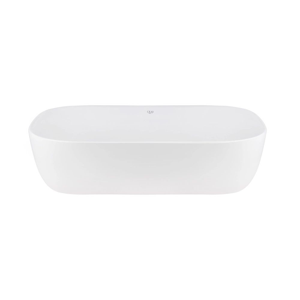 Комплект Qtap Robin: раковина накладная прямоугольная 610x400x145 мм White + донный клапан PU02  QT13112143PWN47297:Фото 3