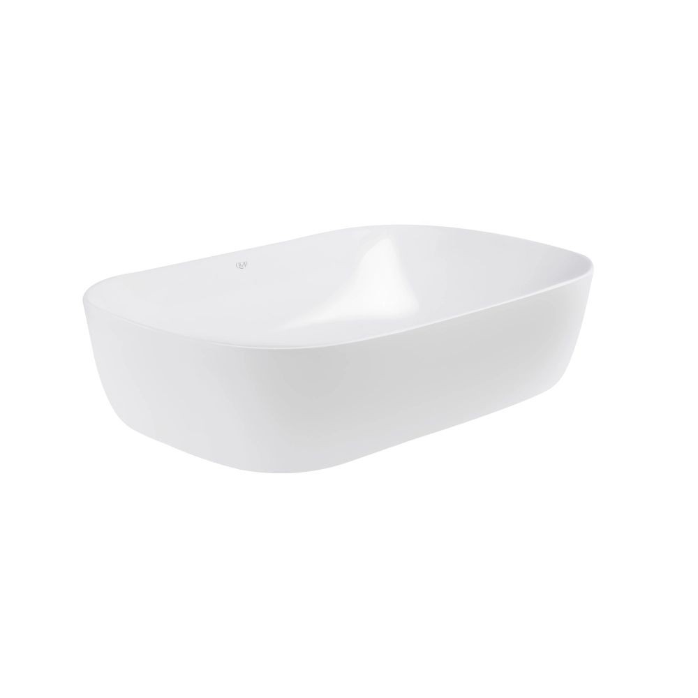 Комплект Qtap Robin: раковина накладная прямоугольная 610x400x145 мм White + донный клапан PU02  QT13112143PWN47297:Фото 4