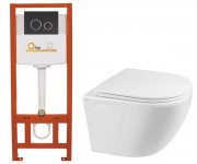 Унитаз с инсталляцией 4 в 1 QTAP ROBIN QT1333046ENRW0133M425M11V1146MB