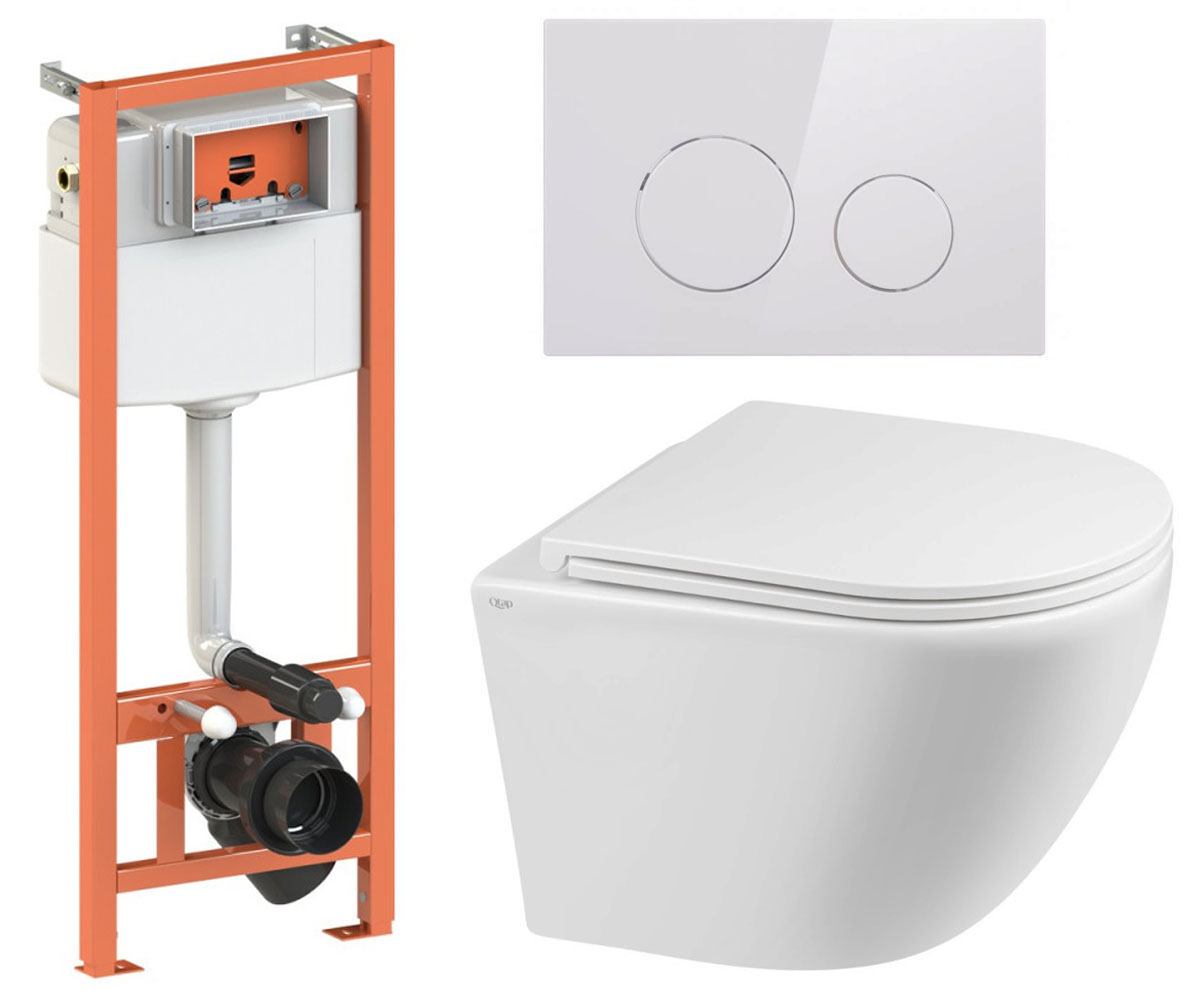 Установка унітазу 4-в-1 QTAP ROBIN QT1333046ERW0133M425M11110W QT1333046ERW0133M425M11110W