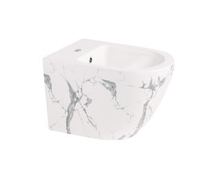 Біде підвісне Qtap Robin 515x370x350 мм, Marble QT13551381GMR QTAP  QT13551381GMR