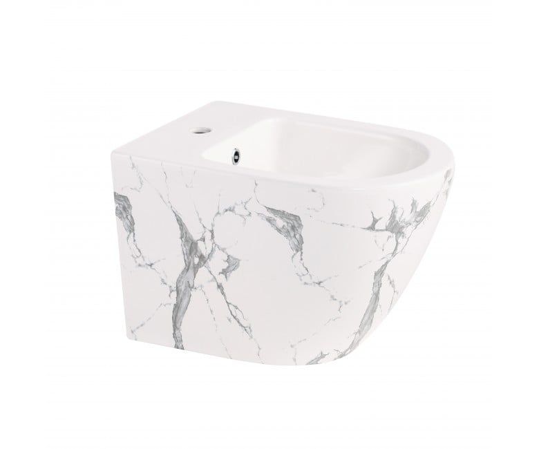 Біде підвісне Qtap Robin 515x370x350 мм, Marble QT13551381GMR QTAP  QT13551381GMR QT13551381GMR