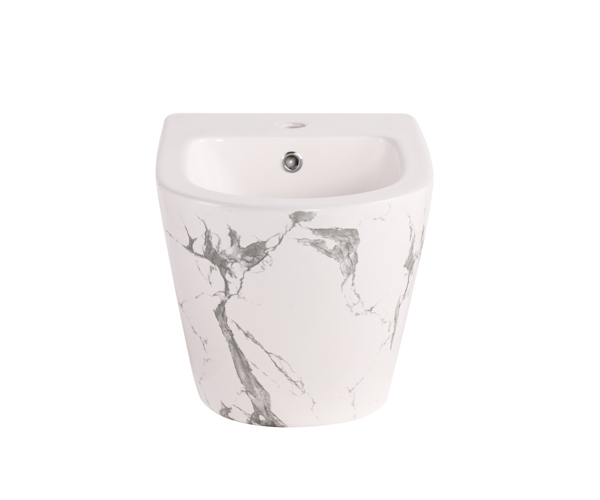 Биде подвесное Qtap Robin 515x370x350 мм, Marble QT13551381GMR  QT13551381GMR:Фото 4