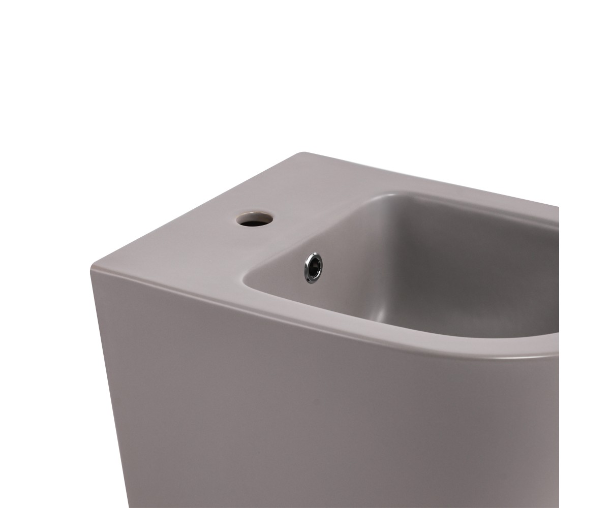 Биде подвесное Qtap Robin 515x370x350 мм, Stone grey QT13551381GSG  QT13551381GSG:Фото 5