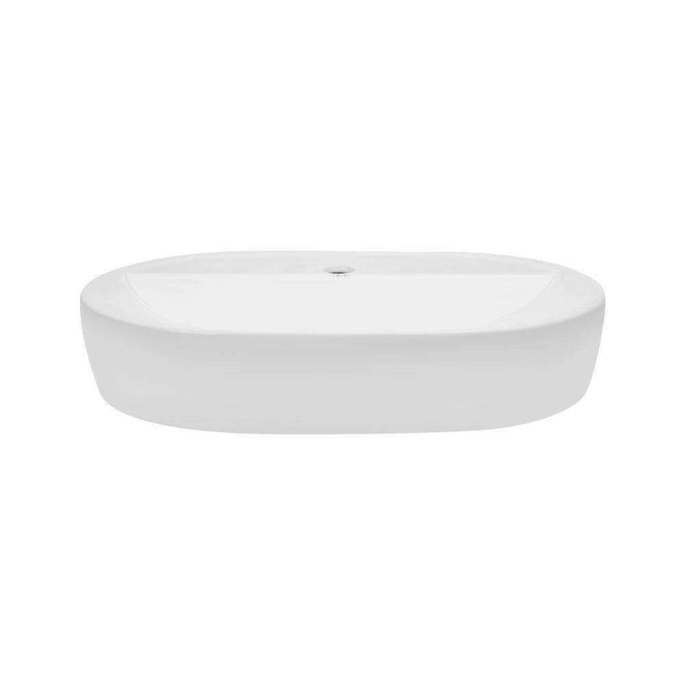 Комплект Qtap Scorpio: раковина накладная овальная 610x400x120 мм White + донный клапан PU02  QT14112203WN47315:Фото 3