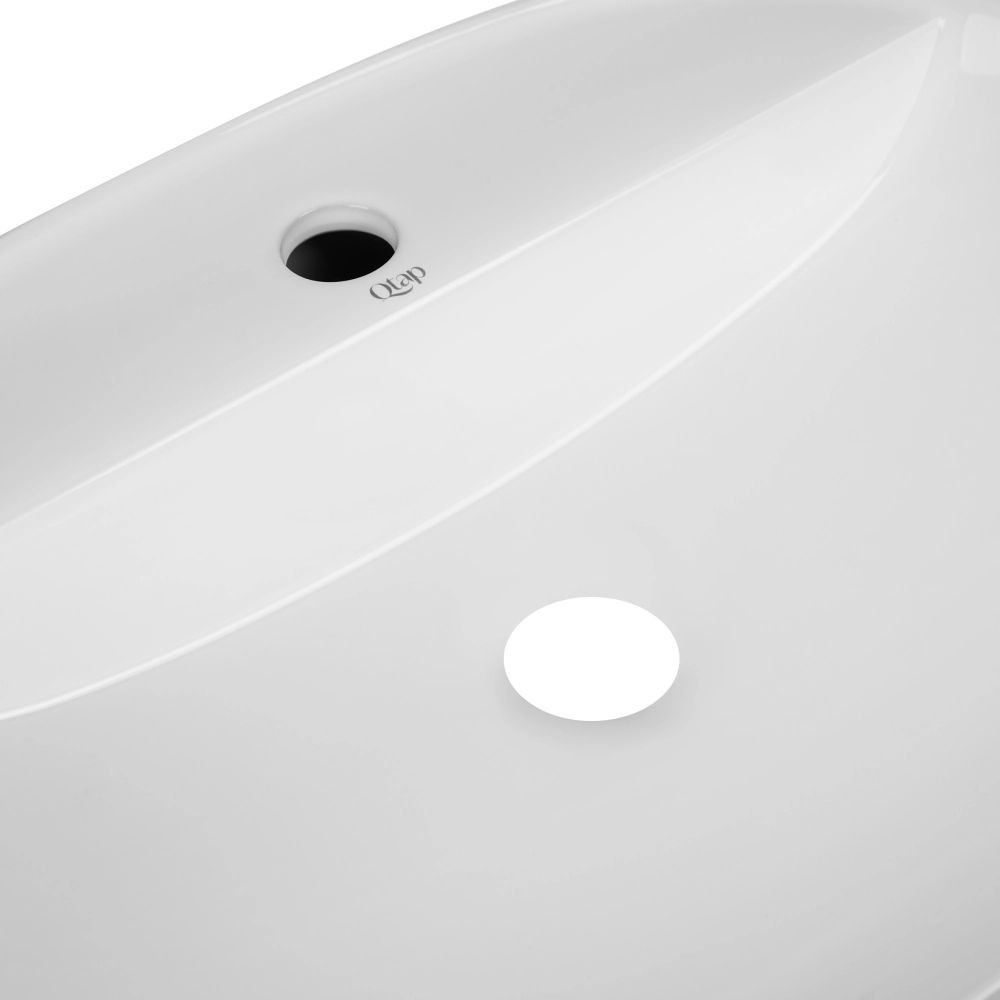 Комплект Qtap Scorpio: раковина накладная овальная 610x400x120 мм White + донный клапан PU02  QT14112203WN47315:Фото 5