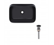 Комплект Qtap Scorpio: Раковина накладна прамокутна 550х390х120 мм Matt Black + Донний клапан PU03 QTAP  QT14112243WN47299
