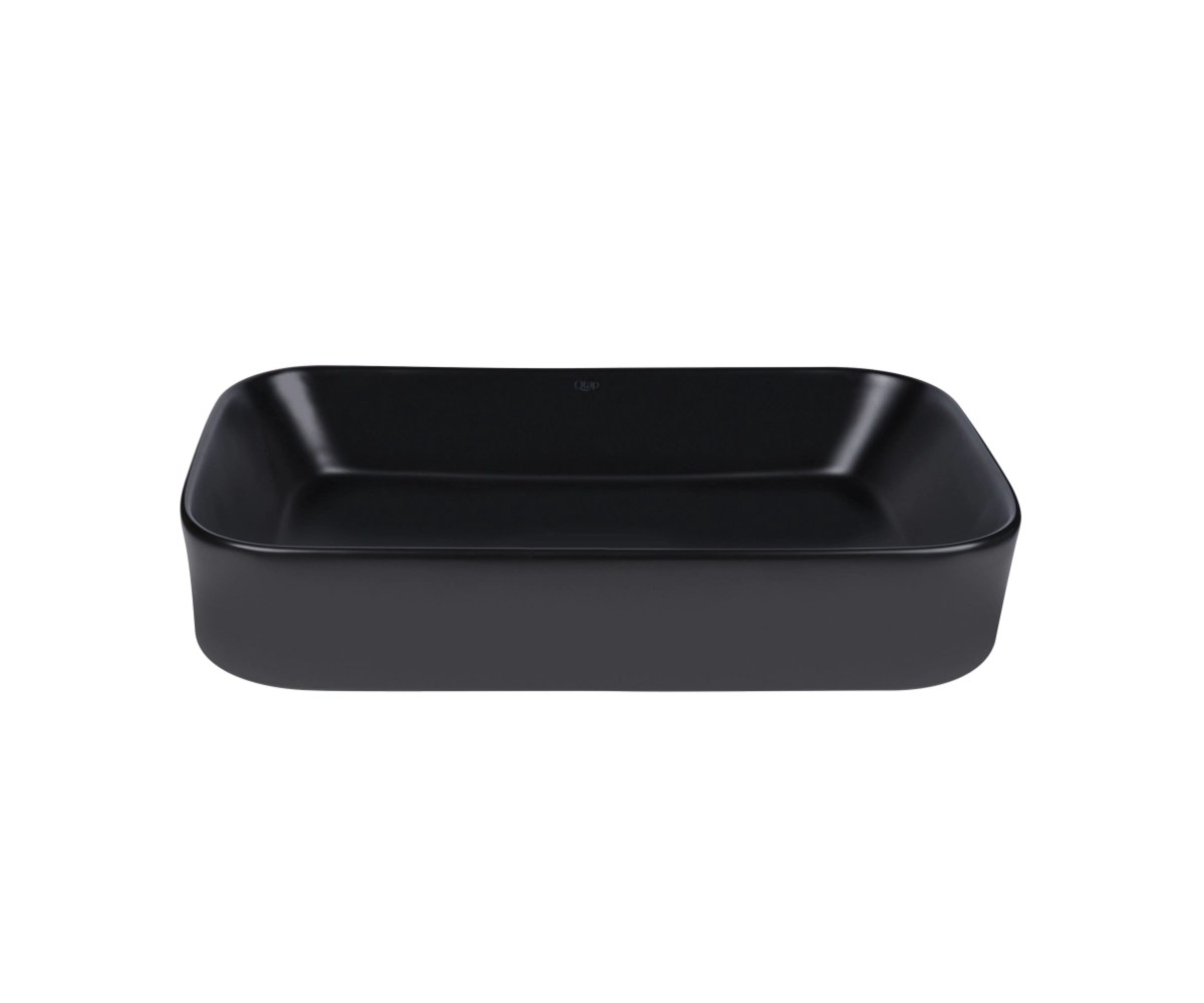 Комплект Qtap Scorpio: раковина накладная прямоугольная 550х390х120 мм Matt Black + донный клапан PU03  QT14112243WN47299:Фото 2