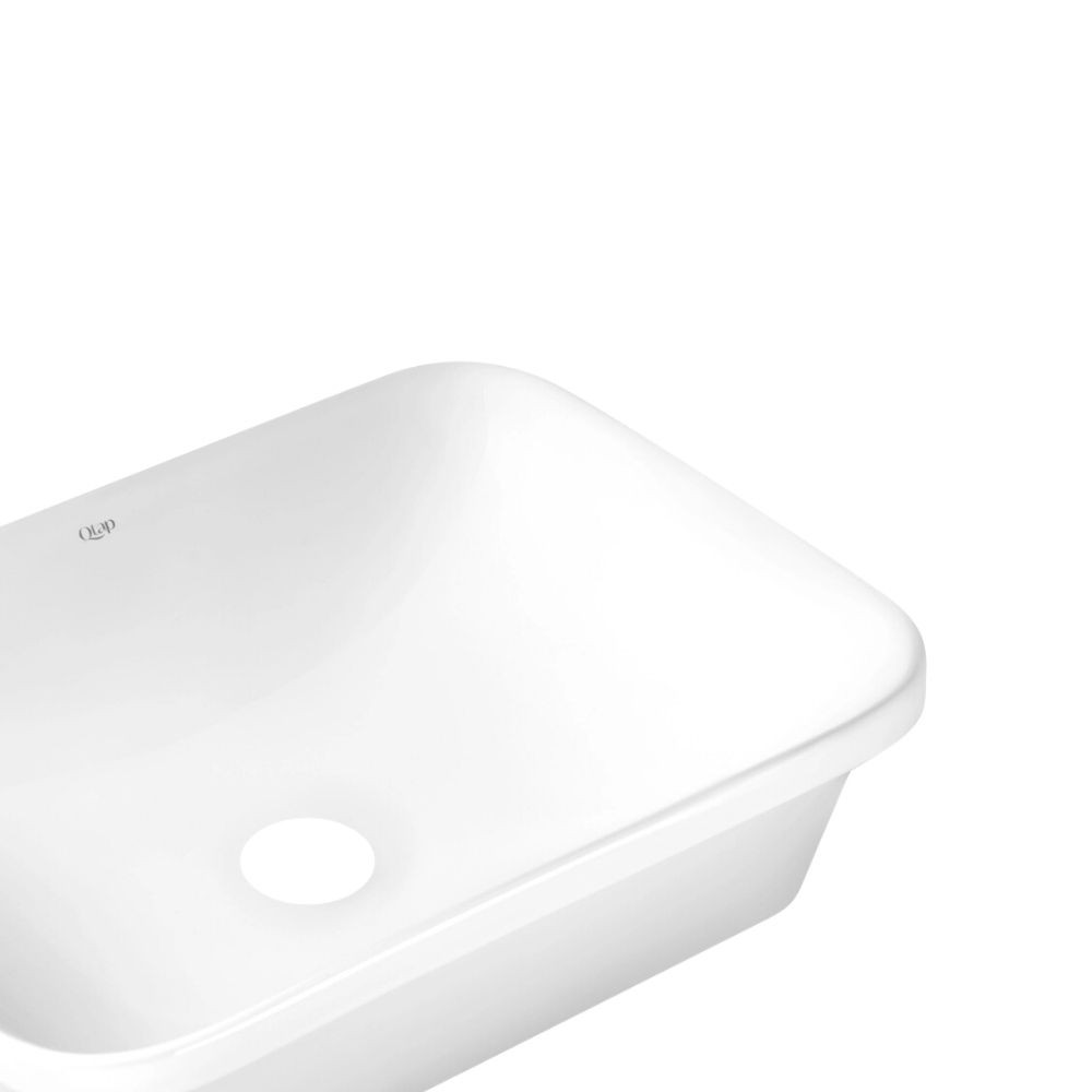 Комплект Qtap Scorpio: раковина врезная прямоугольная 500х380х145 мм White + донный клапан PU02  QT1411K490WN47290:Фото 6