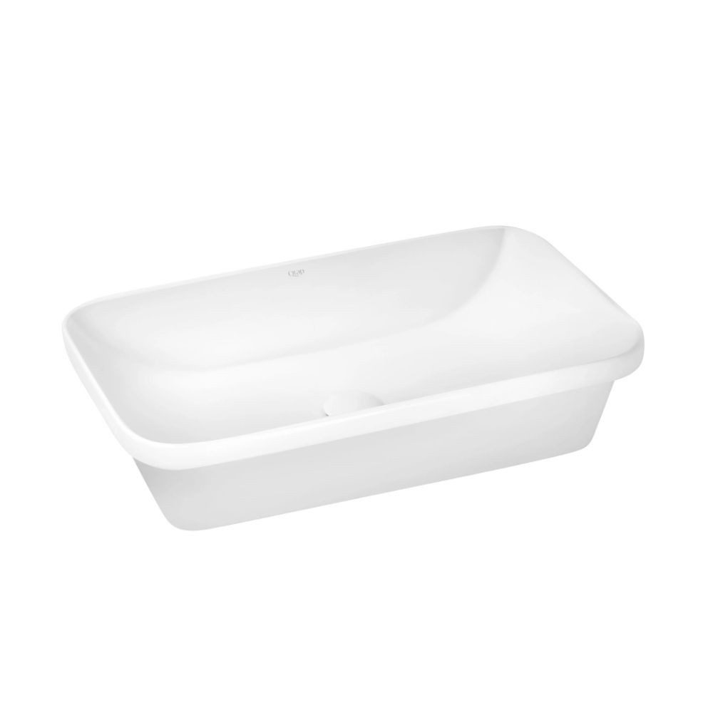 Комплект Qtap Scorpio: раковина врезная прямоугольная 610х380х150 мм White + донный клапан PU02  QT1411K491WN47291:Фото 4